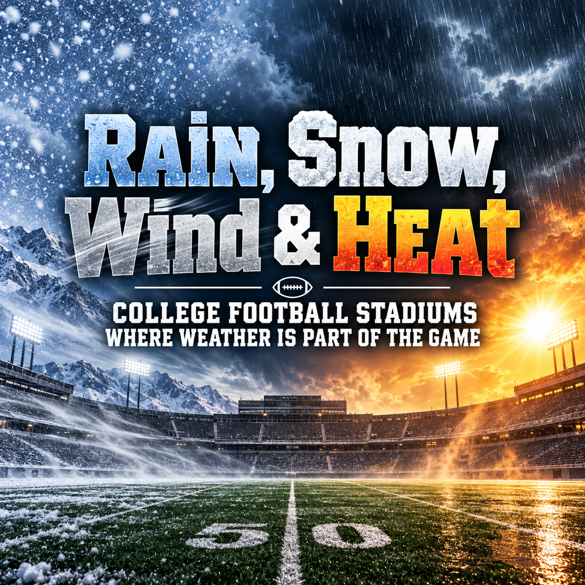 Rain, Snow, Wind & Heat: College Football Stadiums Where Weather Is Part of the Game